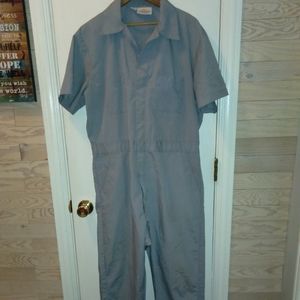 VINTAGE grey Dickies short sleeve coveralls